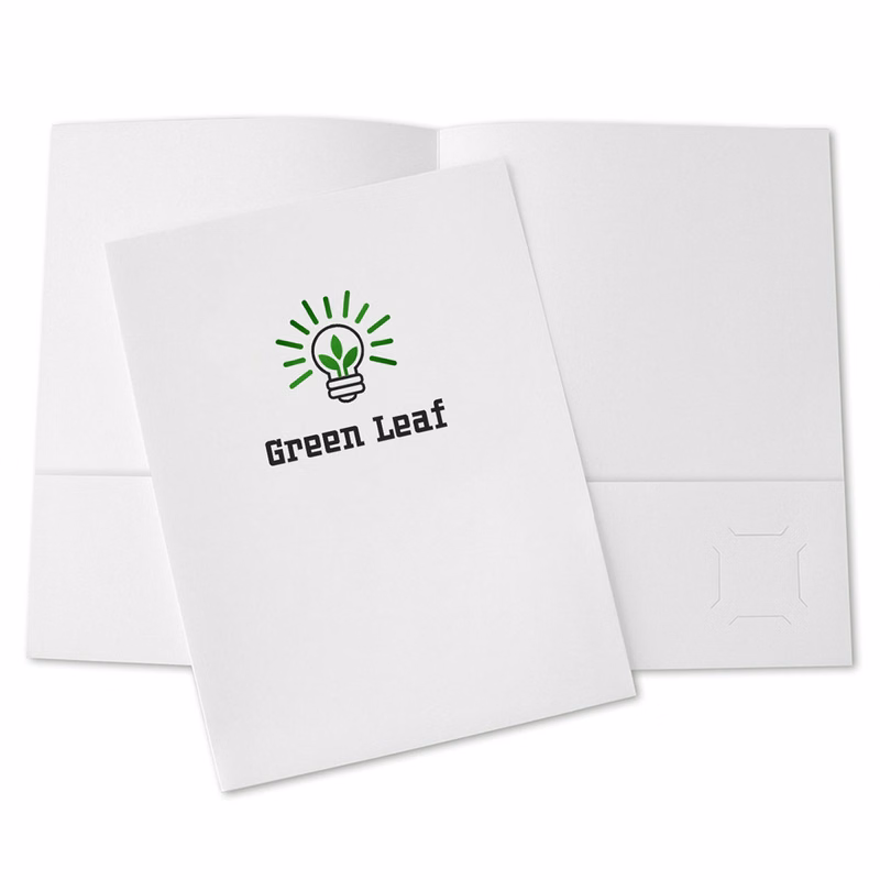Folders – 2 Color Foil-Stamp Std White Stock