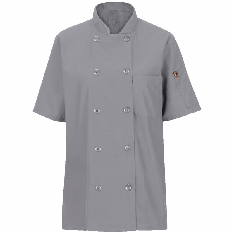 Chef Designs Women's Mimix™ Short Sleeve Chef Coat With OilBlok - 045X