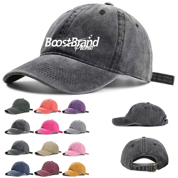 Custom Vintage Washed Cotton Baseball Cap — Everyday Promo Essential 1