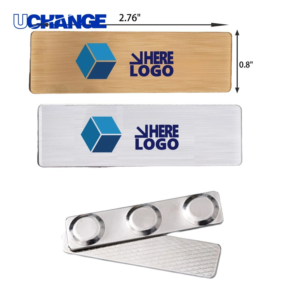 Stainless Steel Magnetic Name Tag 1