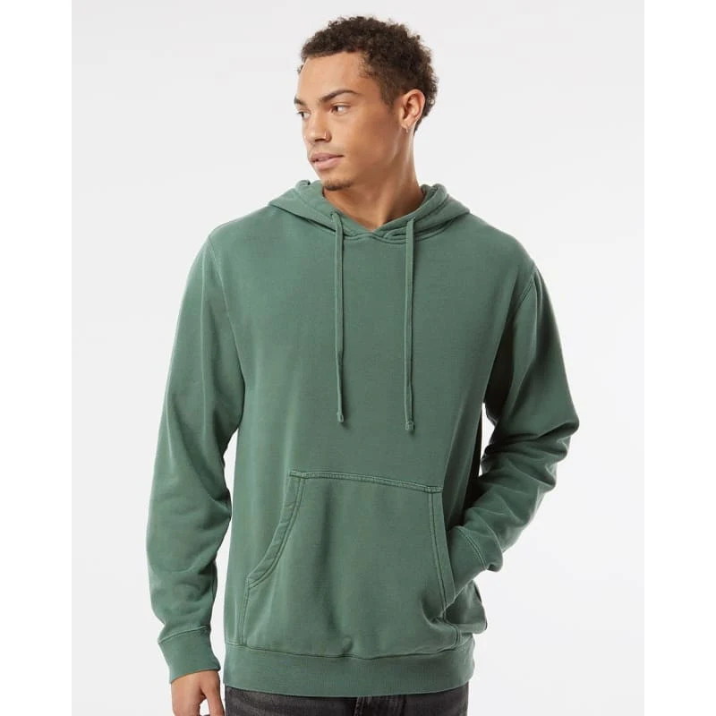 Independent Trading Co. Unisex Midweight Pigment-Dyed Hooded Sweatshirt - PRM4500, custom hoodie or sweatshirt with logo imprint 1