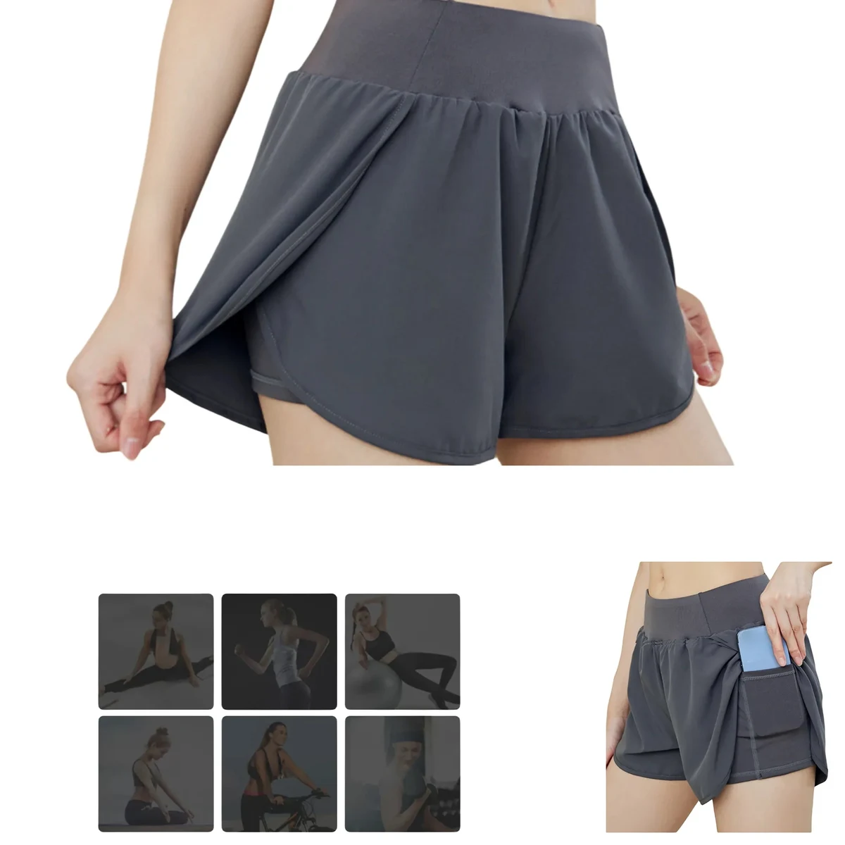 Women's Yoga Running Shorts 1