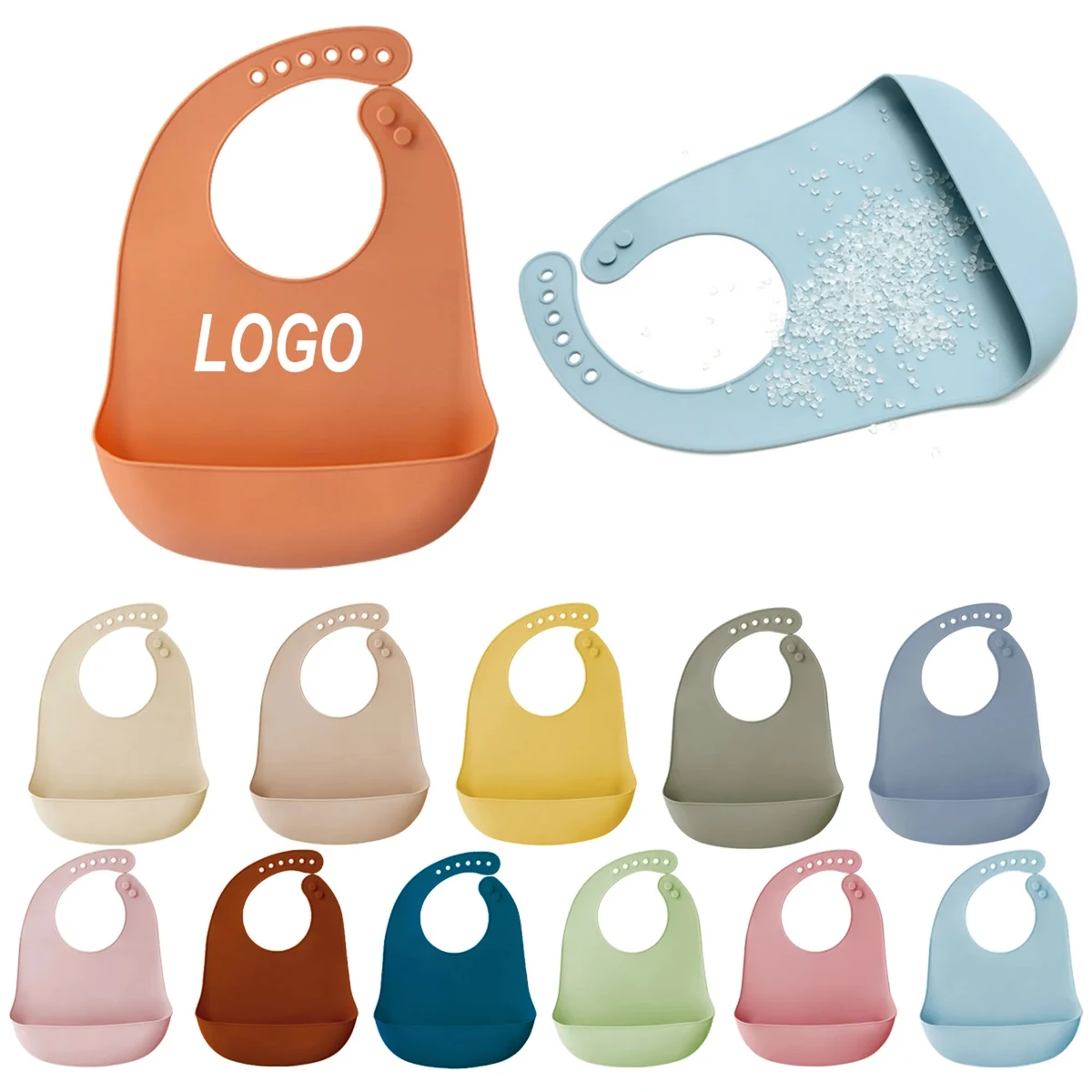 Ultra Thin Silicone Baby Bib 1