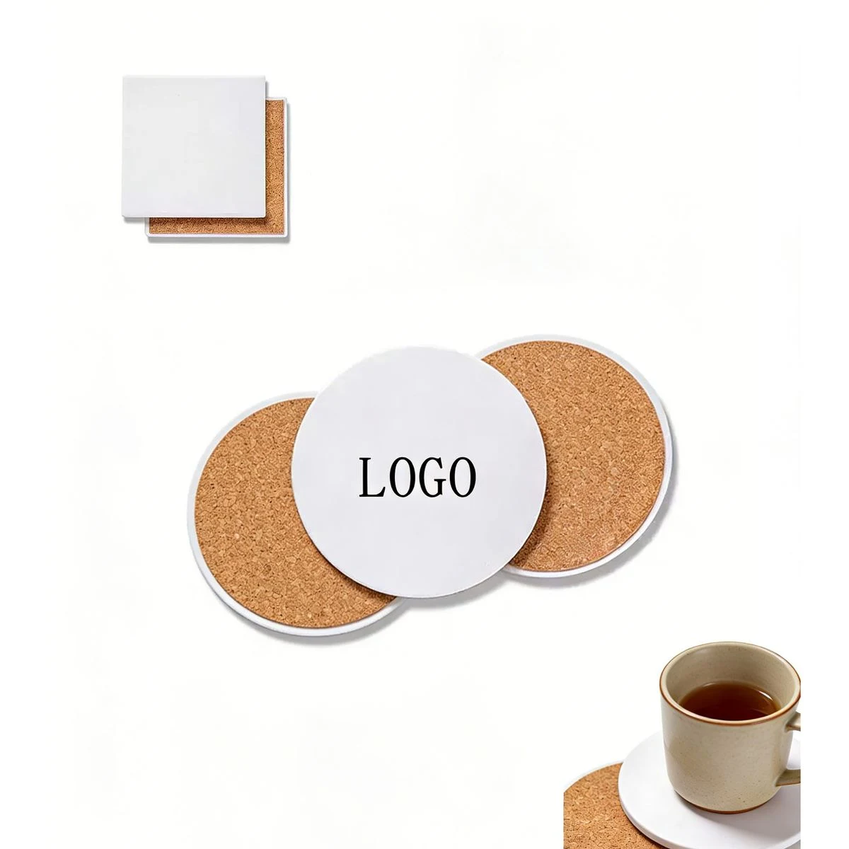 Unglazed Ceramic Coaster Fast Drying Absorbent Pad 1