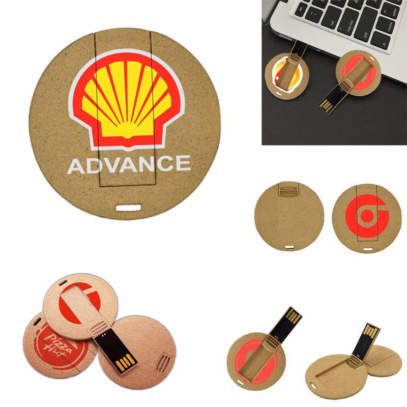 EcoDisc Wooden Swivel USB Drive