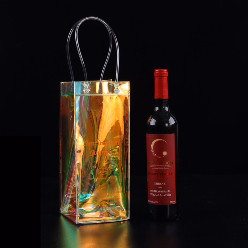 Holographic PVC Wine Cooler Tote Bag