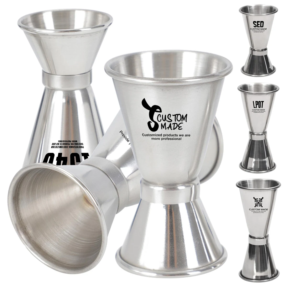 0.5 & 1 oz Stainless Steel Cocktail Double Jigger 1