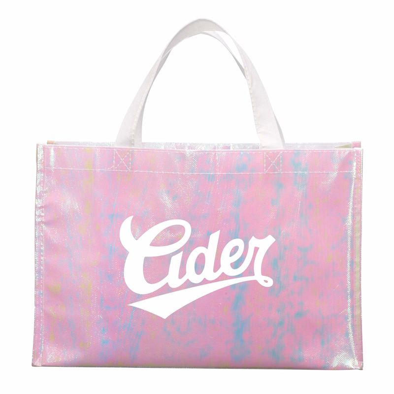 Iridescent Non-Woven Shopper Tote