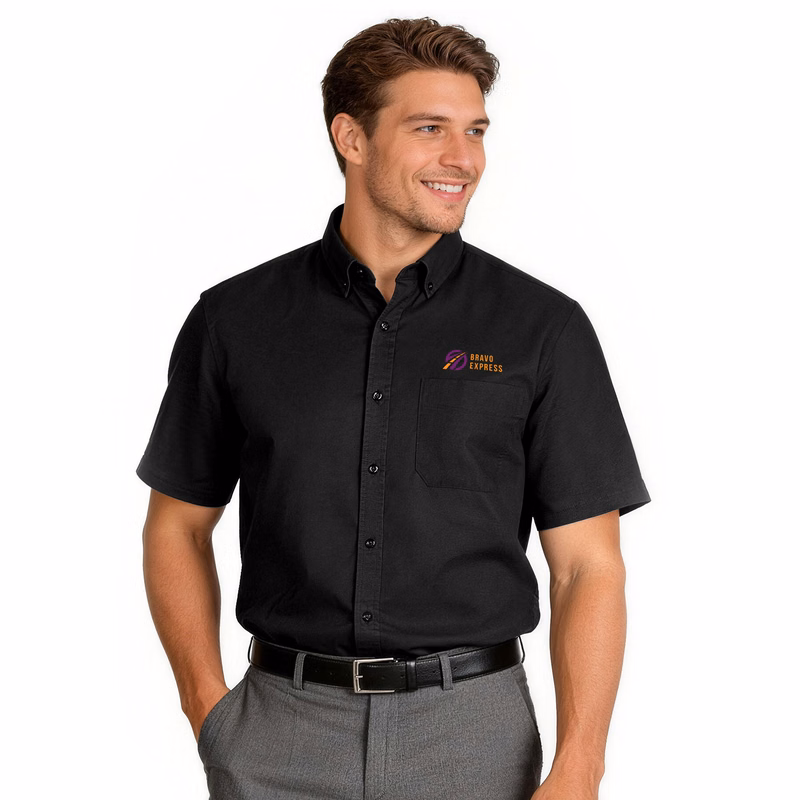 Men's Short Sleeve Button Down Woven Shirt