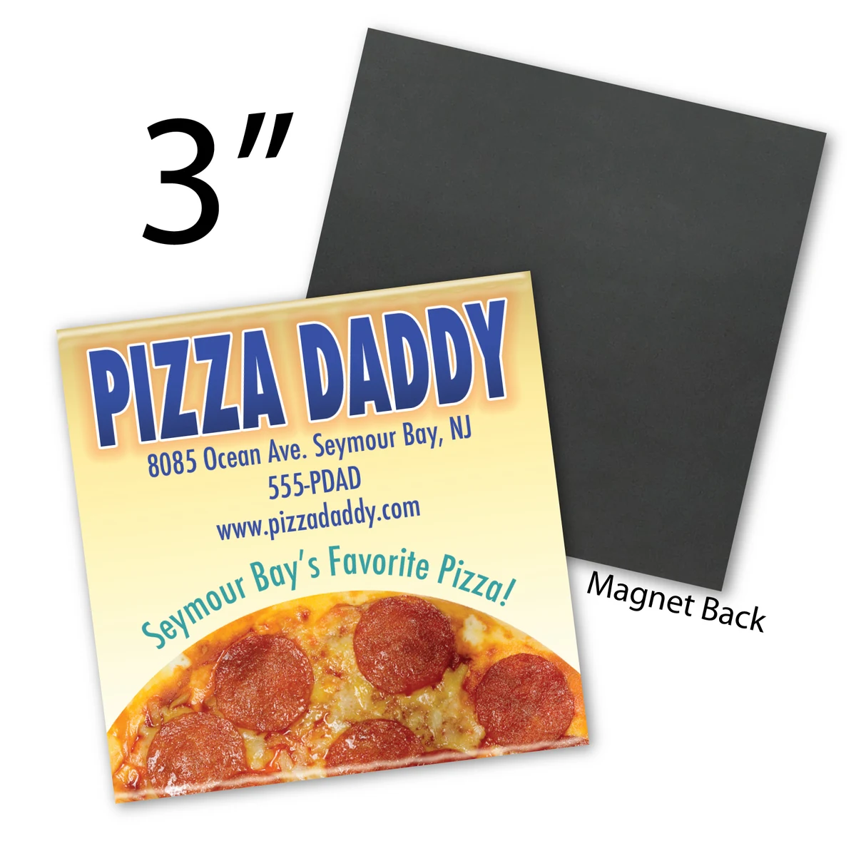 Square Button - 3" x 3" - Magnet Backing 1