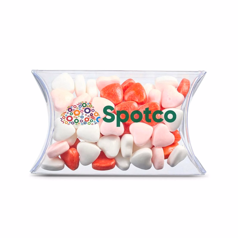 3" Pillow Case of Mini Hearts Candy