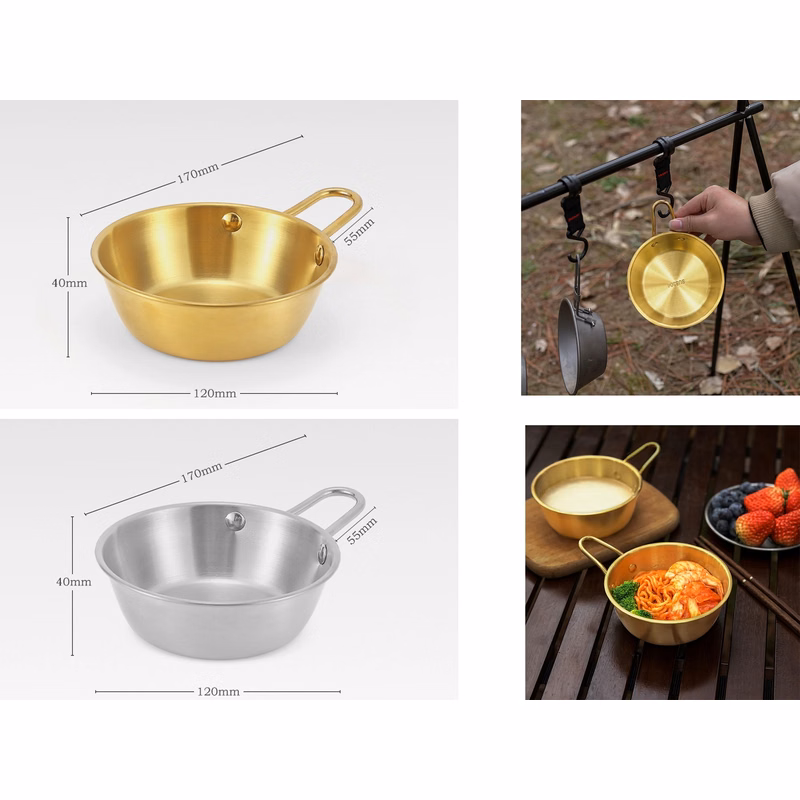 13 Oz Stainless Bowl With Handle For Camping