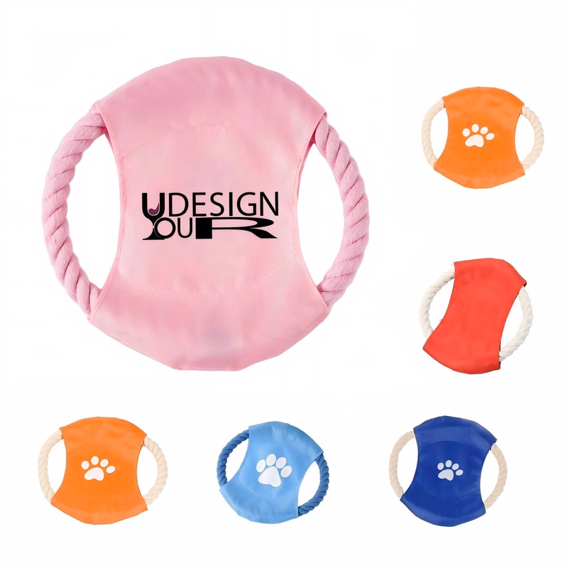 Durable Cotton Rope and Oxford Cloth Pet Flying Disc