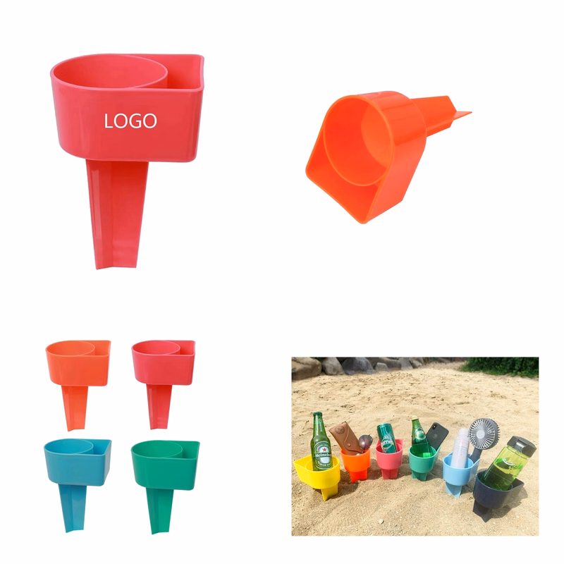 Multifunctional Beach Cup Holder With Pocket