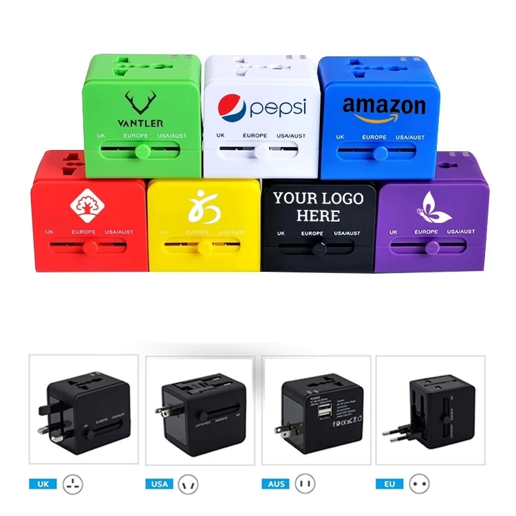 All in One Universal Travel Adapter with Custom Logo 1