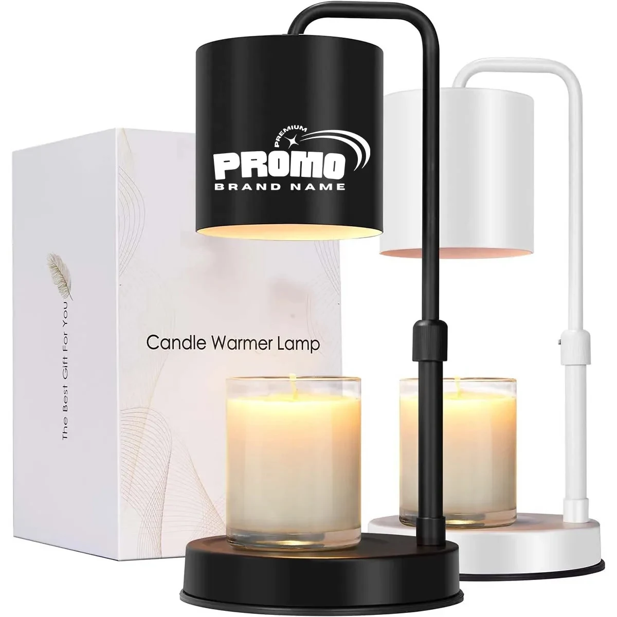 Adjustable Height Candle Wax Warmer Lamp with 2 Bulbs 1