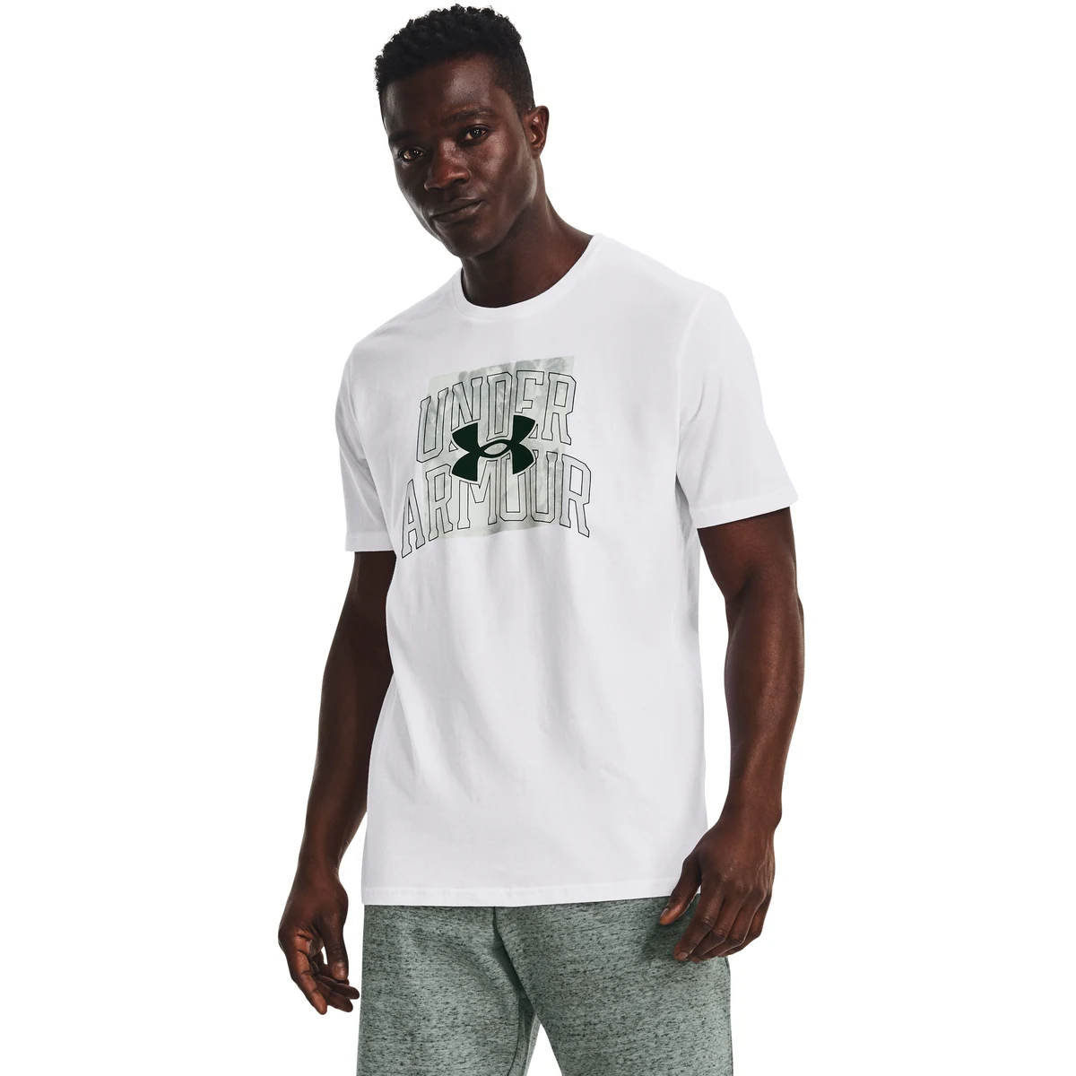 Men's UA Branded Box Print Fill Short Sleeve 1