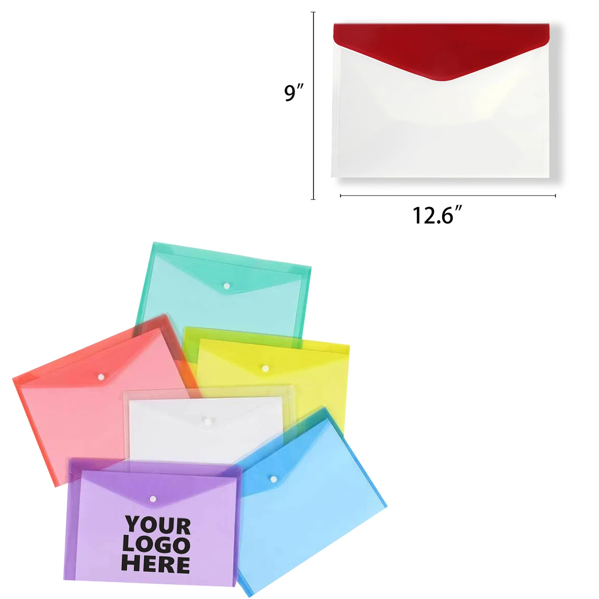 Custom A4 Plastic Transparent File Bag 1