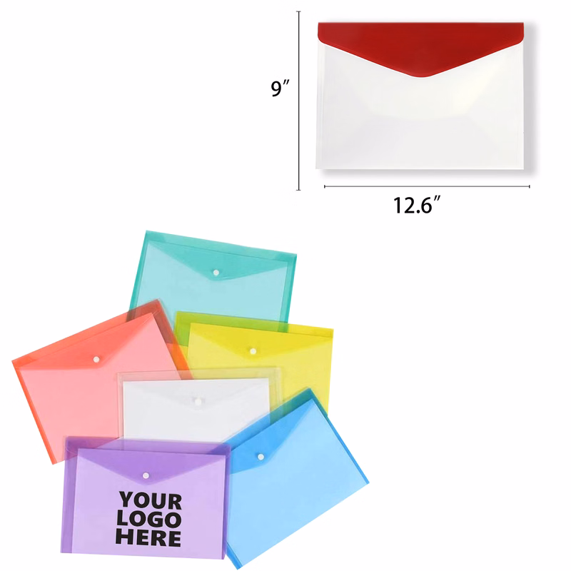 Custom A4 Plastic Transparent File Bag