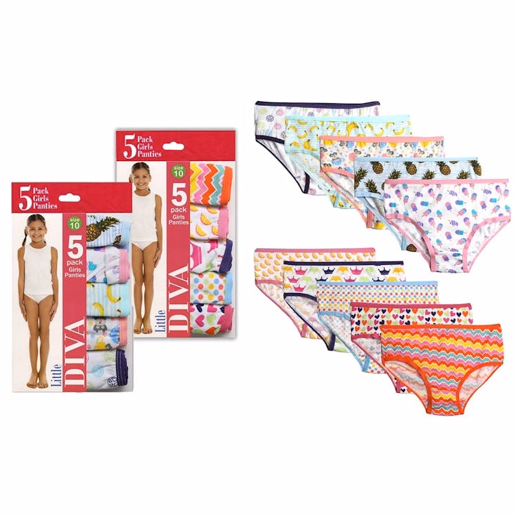 Girls' Underwear - Fun Solid Colors Size 8 5 Pack