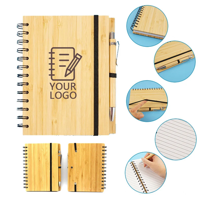 B6 Bamboo Journal With Pen 1