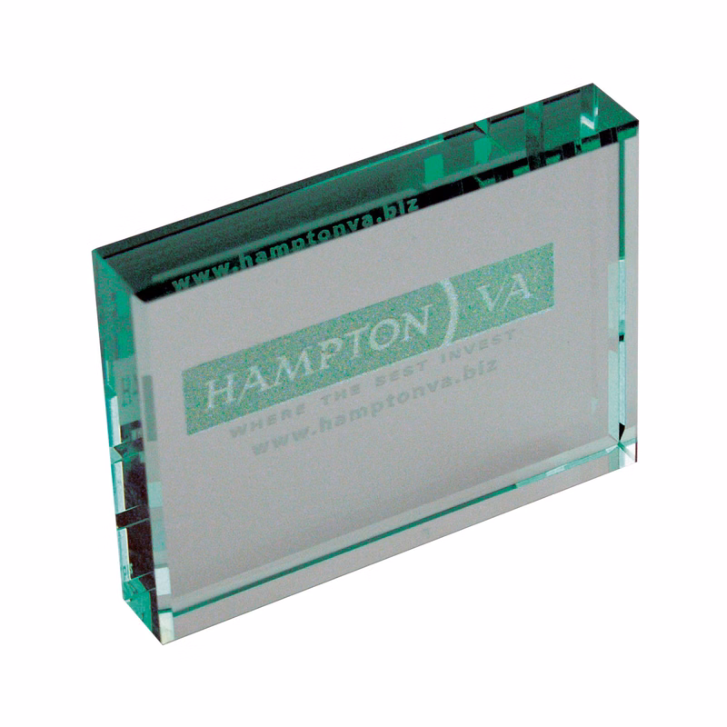 Jade Green Crystal Paperweight