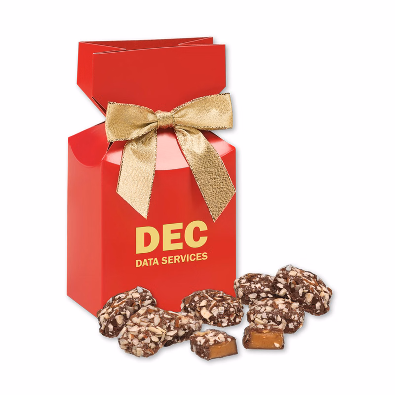 English Butter Toffee in Red Premium Delights Gift Box