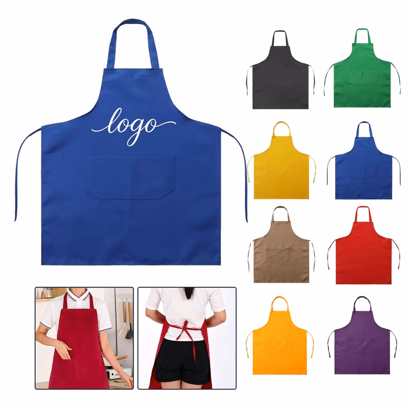 Full Color Bib Apron with Pockets MOQ 50