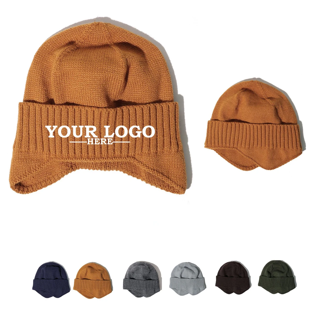 Ear Cover Knit Beanie Hat 1