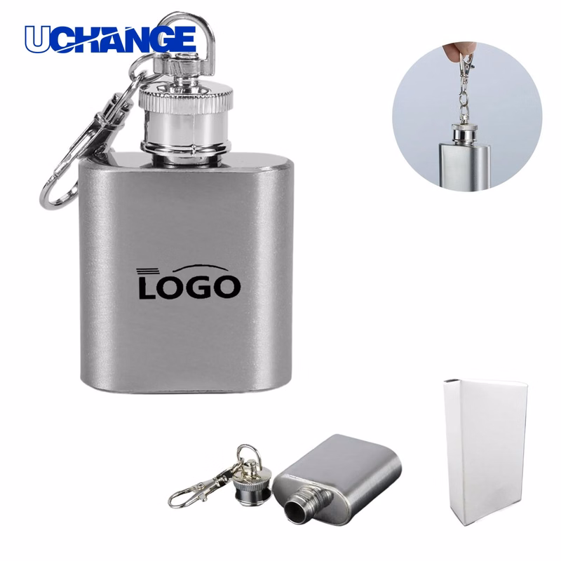 Stainless Steel 1oz Flask Keychain