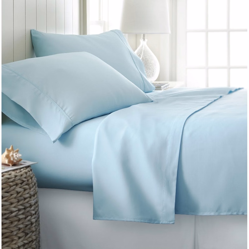 Microfiber Bed Sheet Sets - Aqua Full 4 Piece Double-Brushed