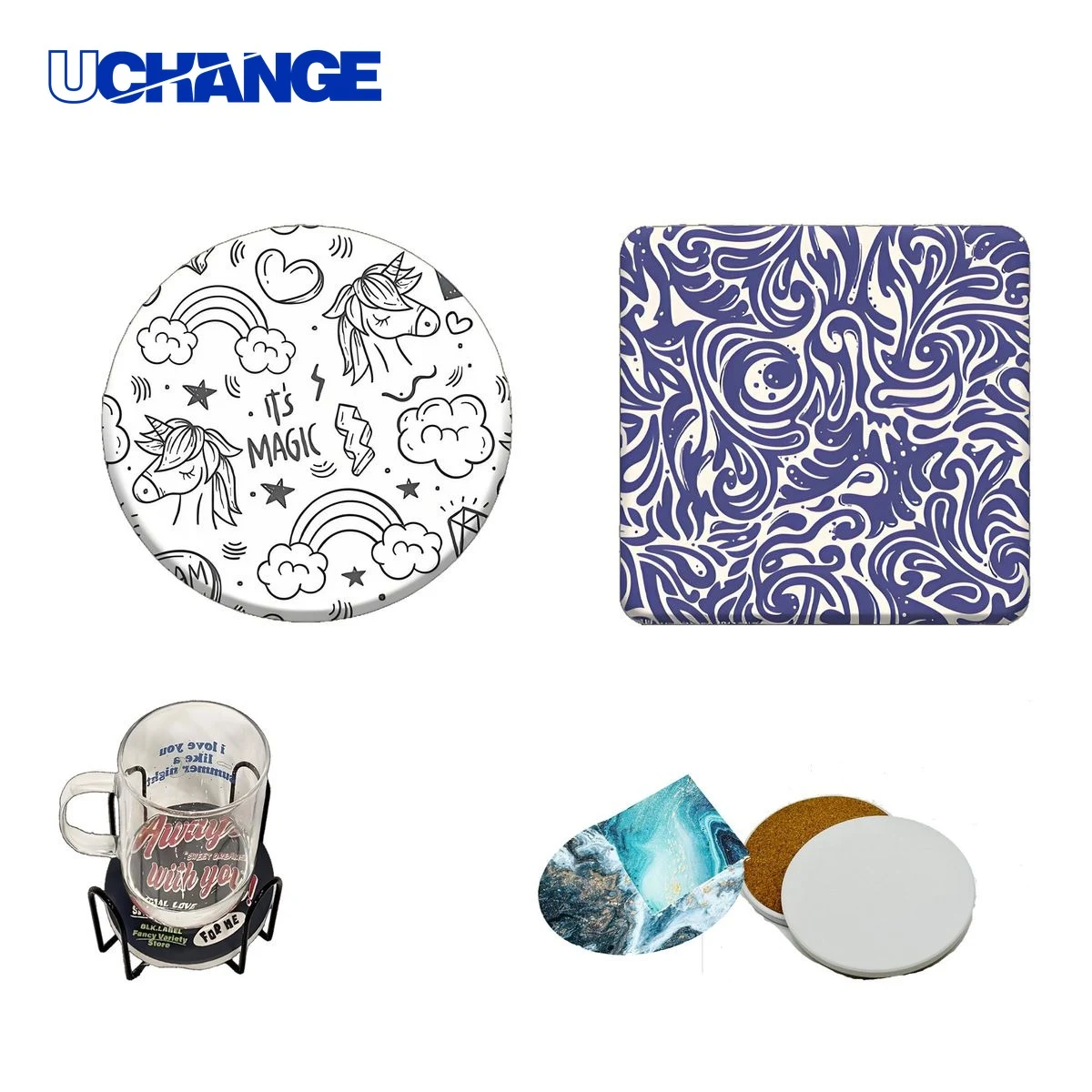 Ceramic Water Absorbing Anti-Slip Coaster Mat 1