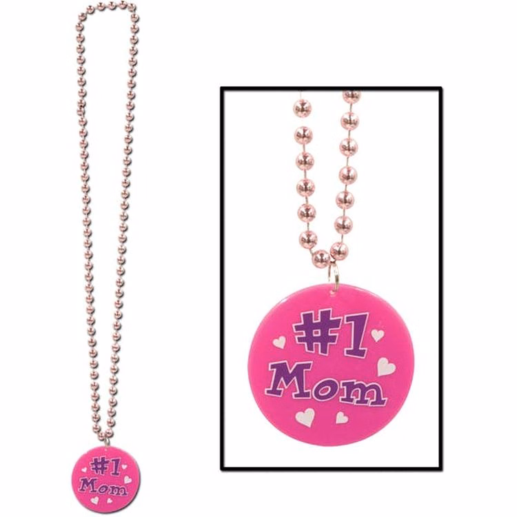 #1 Mom Medallions - Pink 33"