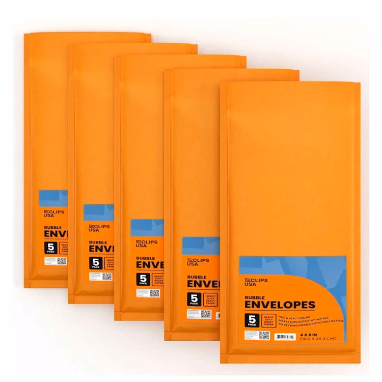 Bubble Envelopes - 5 Pack 4" x 8"