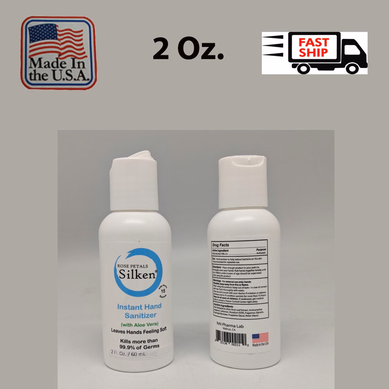 2 Oz Aantibacterical Hand Sanitizer Made in USA
