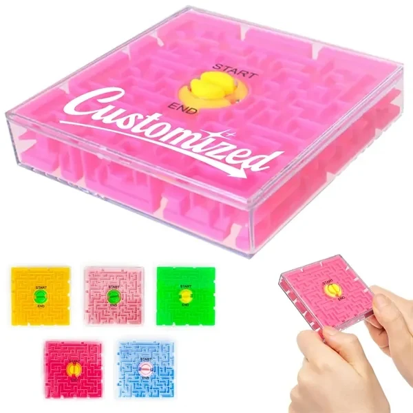 Custom Plastic Maze Puzzle with Metal Ball — Pocket-Sized Mental Focus Stress Toy 1