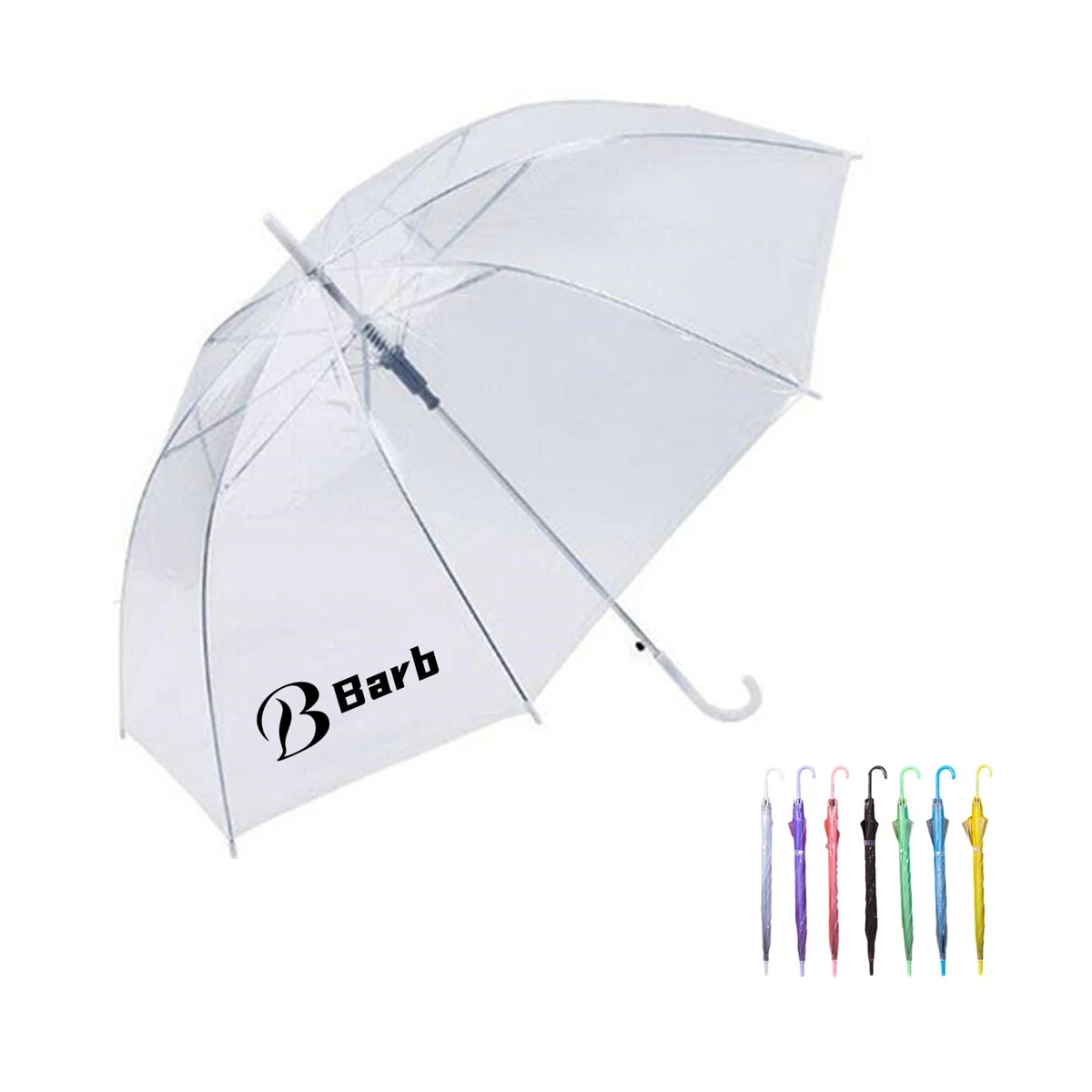 Transparent Long Handle Advertising Umbrella 1