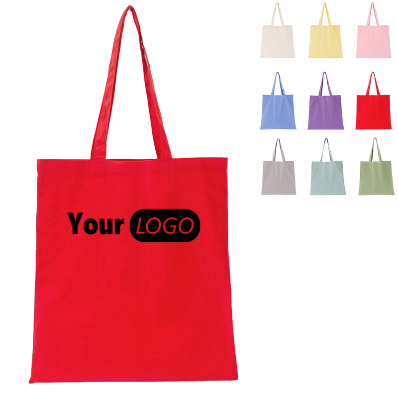 Unisex Cotton Solid Tote Bag