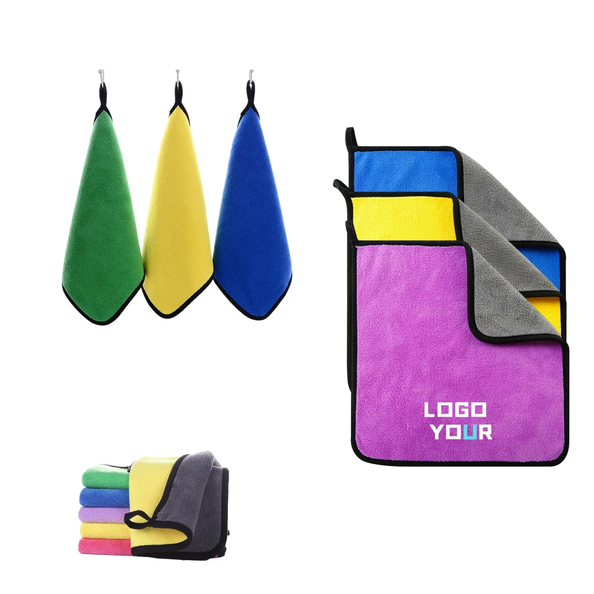 11.8"x11.8" Microfiber Car Cleaning Towel 1