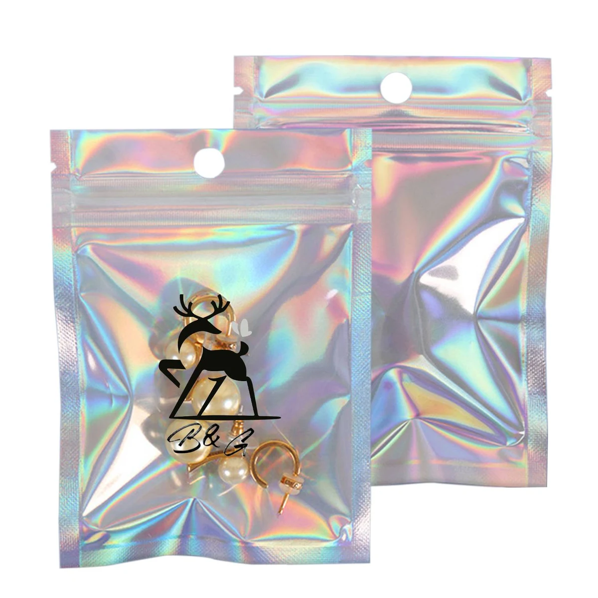 Holographic Metallic Poly Mailers Foil Glitter Bag 1