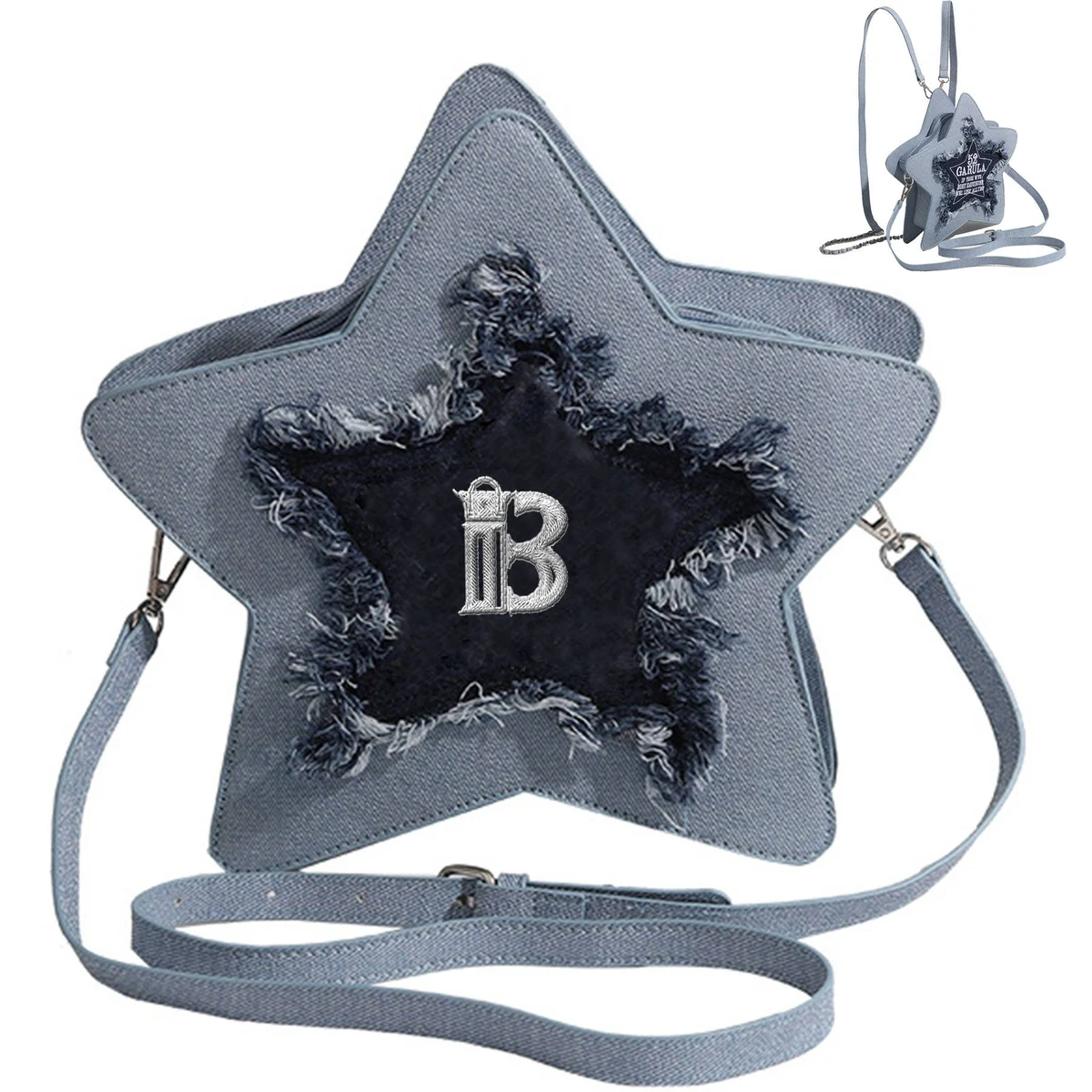 PVC Pentagram Shaped Crossbody Bag Backpack 1