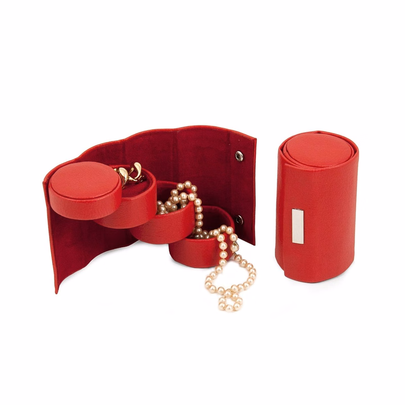 Three Section Leather Jewelry Case