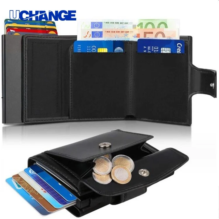 RFID Blocking Minimalist Leather Slim Wallet 1