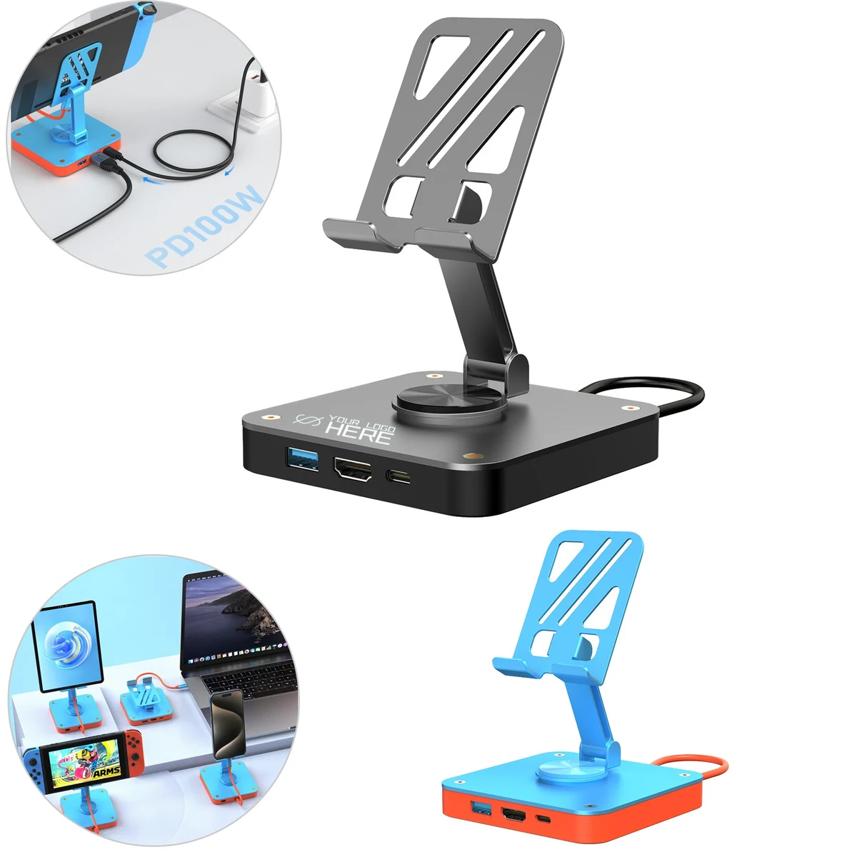 Multifunctional Docking Station With Phone Holder 1