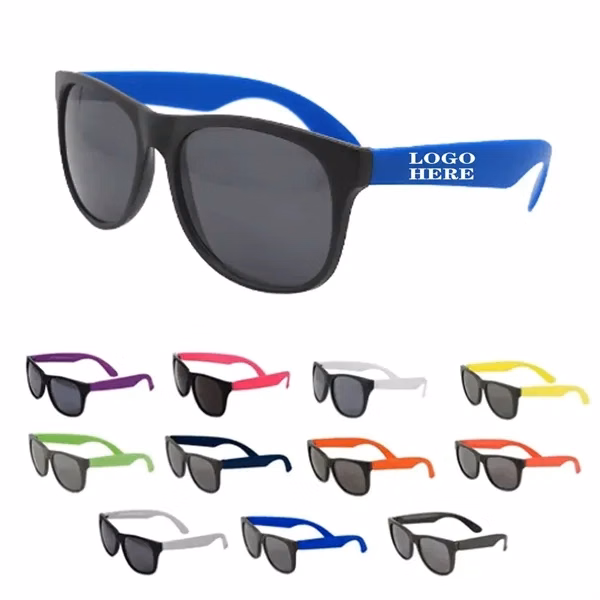 Custom Plastic UV400 Sunglasses with Full-Color Imprint — Outdoor Event Eyewear