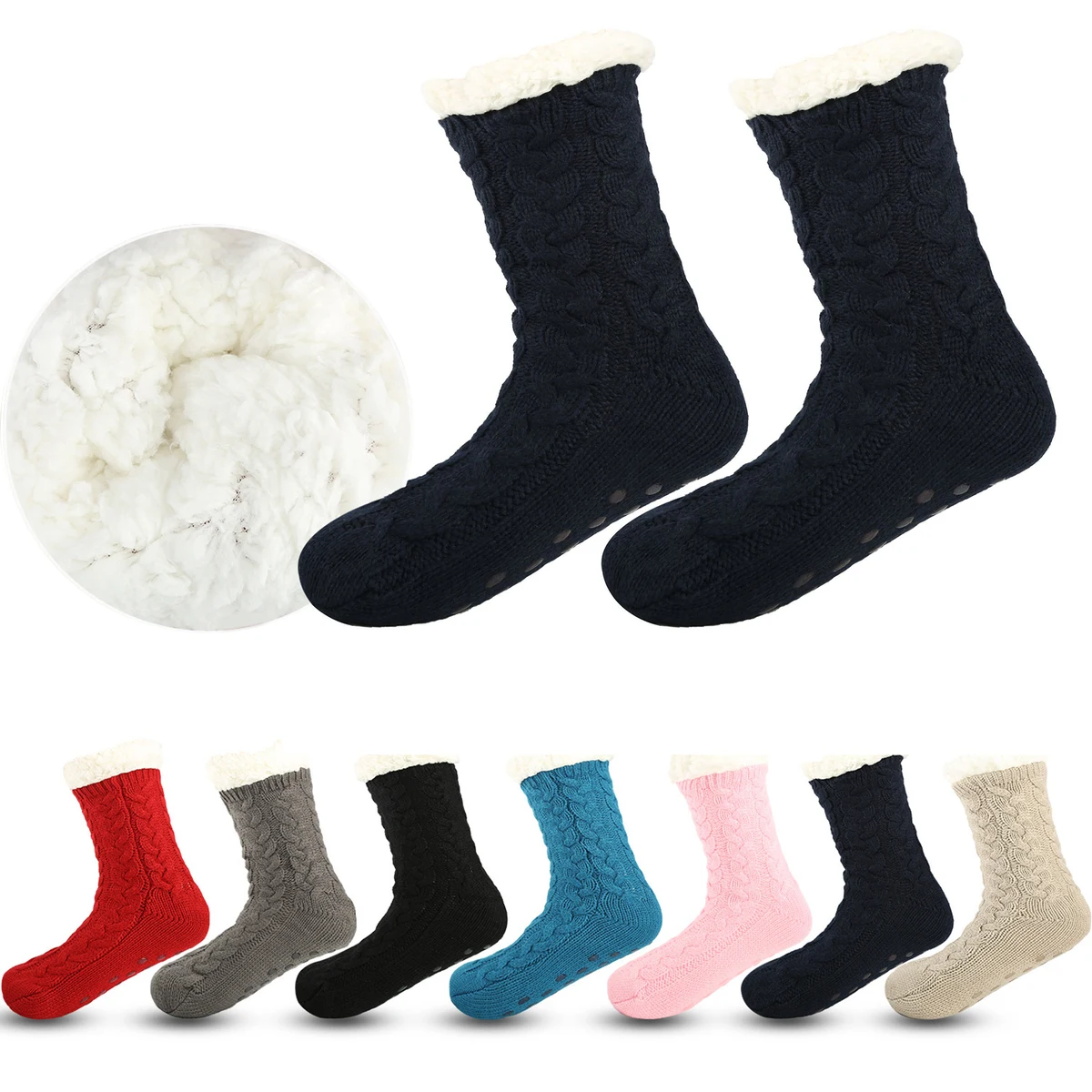 Winter Slipper Fuzzy Non-Slip Socks 1