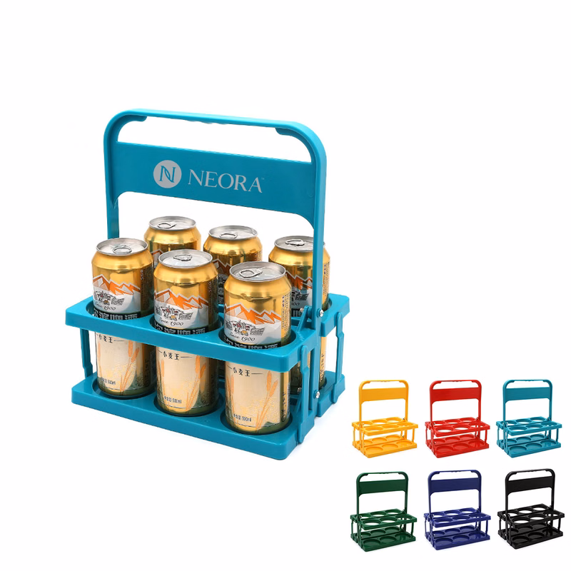 6 Pack Collapsible Plastic Bottle Caddy