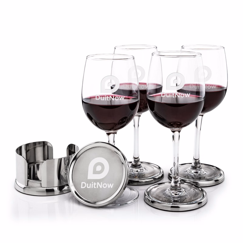 Baldoni Coasters & Connoisseur Wine Set