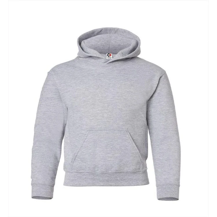 Kids' Hooded Pullover Sports Gray Medium, custom hoodie or sweatshirt with logo imprint 1