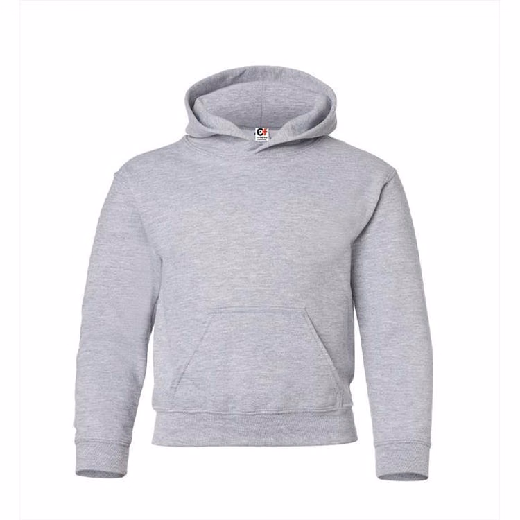 Kids' Hooded Pullover Sports Gray Medium
